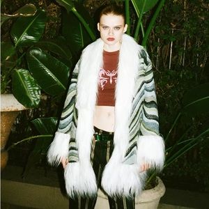 UO Penny Faux Fur Trim Jacket